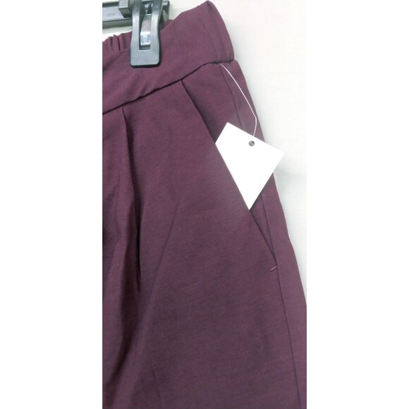 NWT A New Day Women's 6 Burgundy High-Rise Pleat Front Straight Trousers Pants - Picture 6 of 11